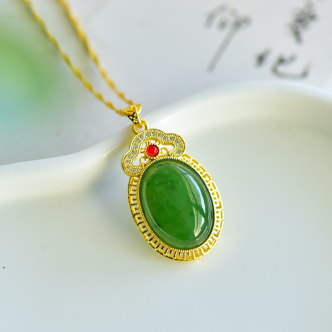 White Hetian Jade Pendant - HT-PD-0011-2