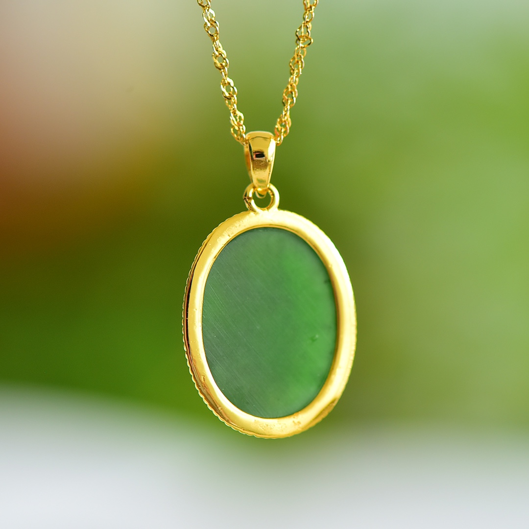 Sugar Brown Hetian Jade Pendant - HT-PD-0012-4