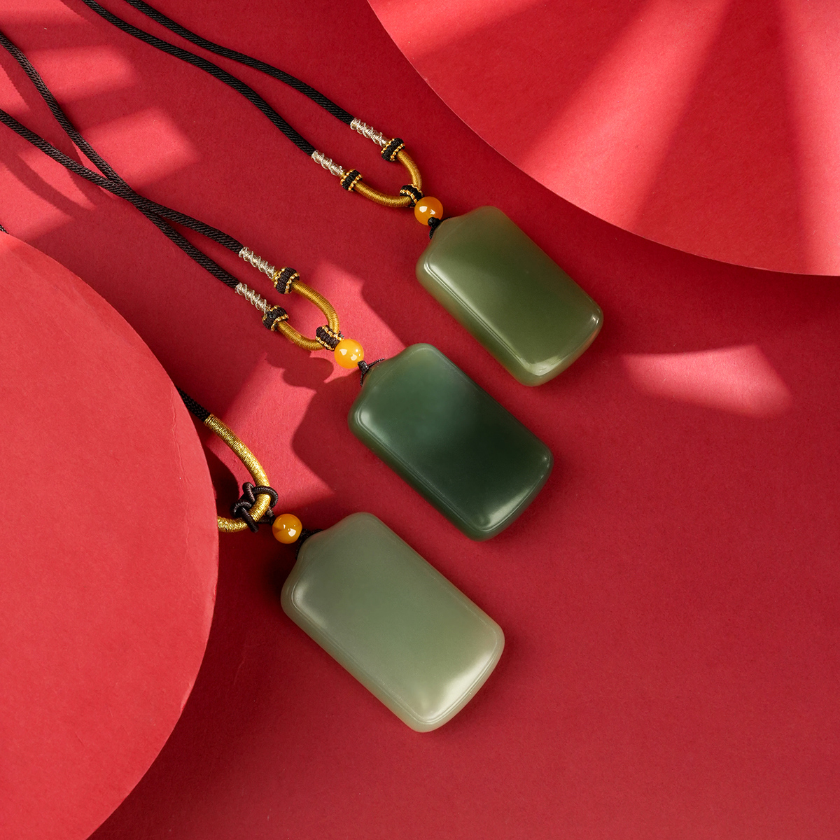 Hetian Jade Rectangular Plaque Pendant - image 5