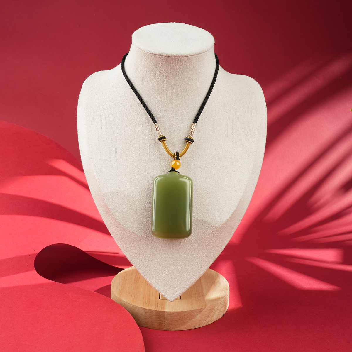 Hetian Jade Rectangular Plaque Pendant - image 4