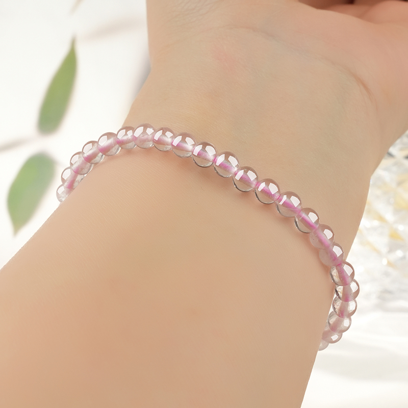 Natural Rose Quartz Crystal Bracelet view 4