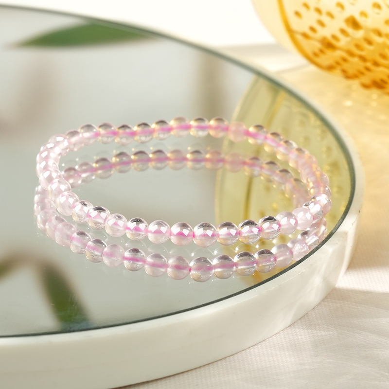 Natural Rose Quartz Crystal Bracelet view 5