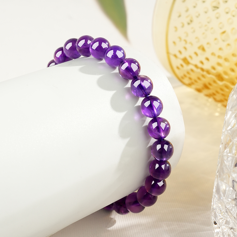 Natural Amethyst Crystal Bracelet view 2