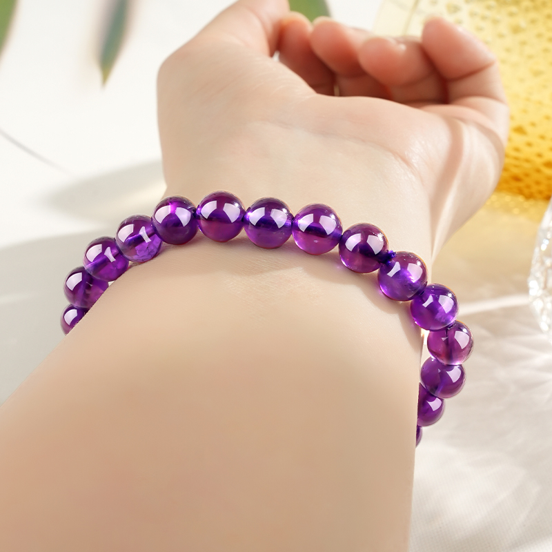 Natural Amethyst Crystal Bracelet view 4