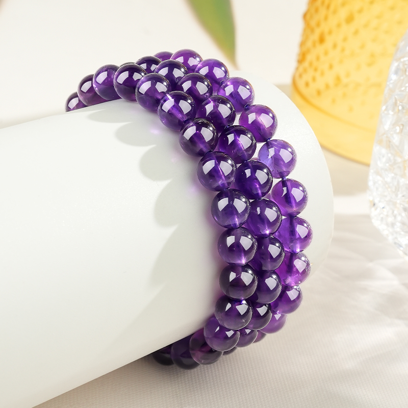 Natural Amethyst Crystal Bracelet view 5