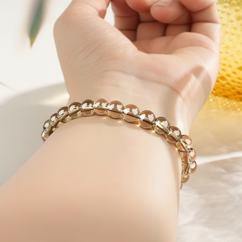 Natural Smoky Quartz Crystal Bracelet view 4