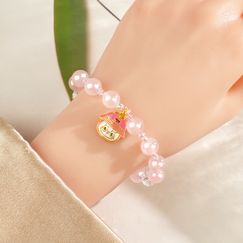 Natural Rose Quartz DIY Crystal Bracelet view 3
