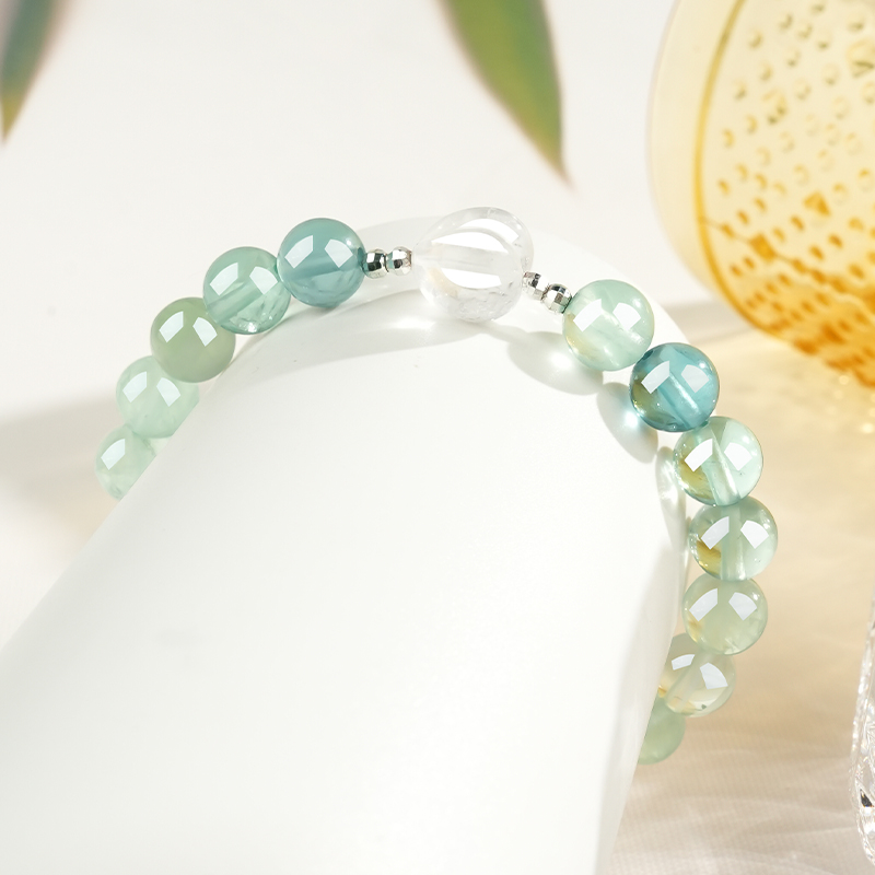 Natural Green Crystal Bracelet view 2