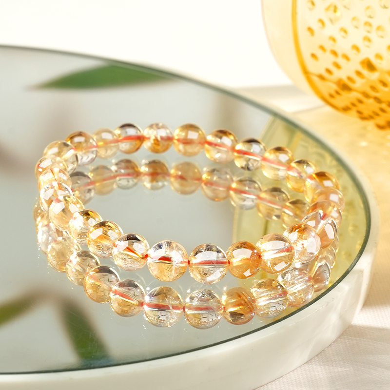 Natural Yellow Crystal Bracelet view 3