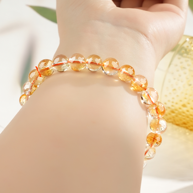 Natural Yellow Crystal Bracelet view 4