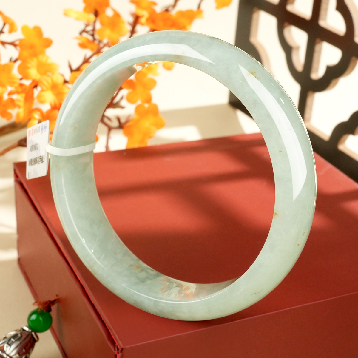 Green Jadeite Bangle - ABP2672 - image 2