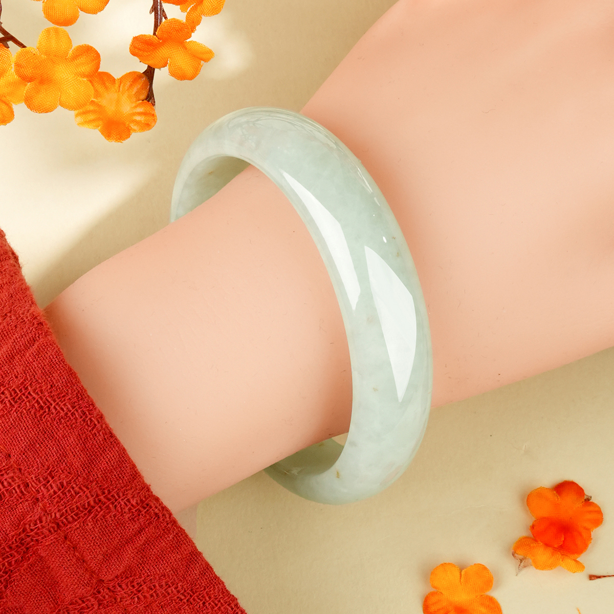 Green Jadeite Bangle - ABP2672 - image 3