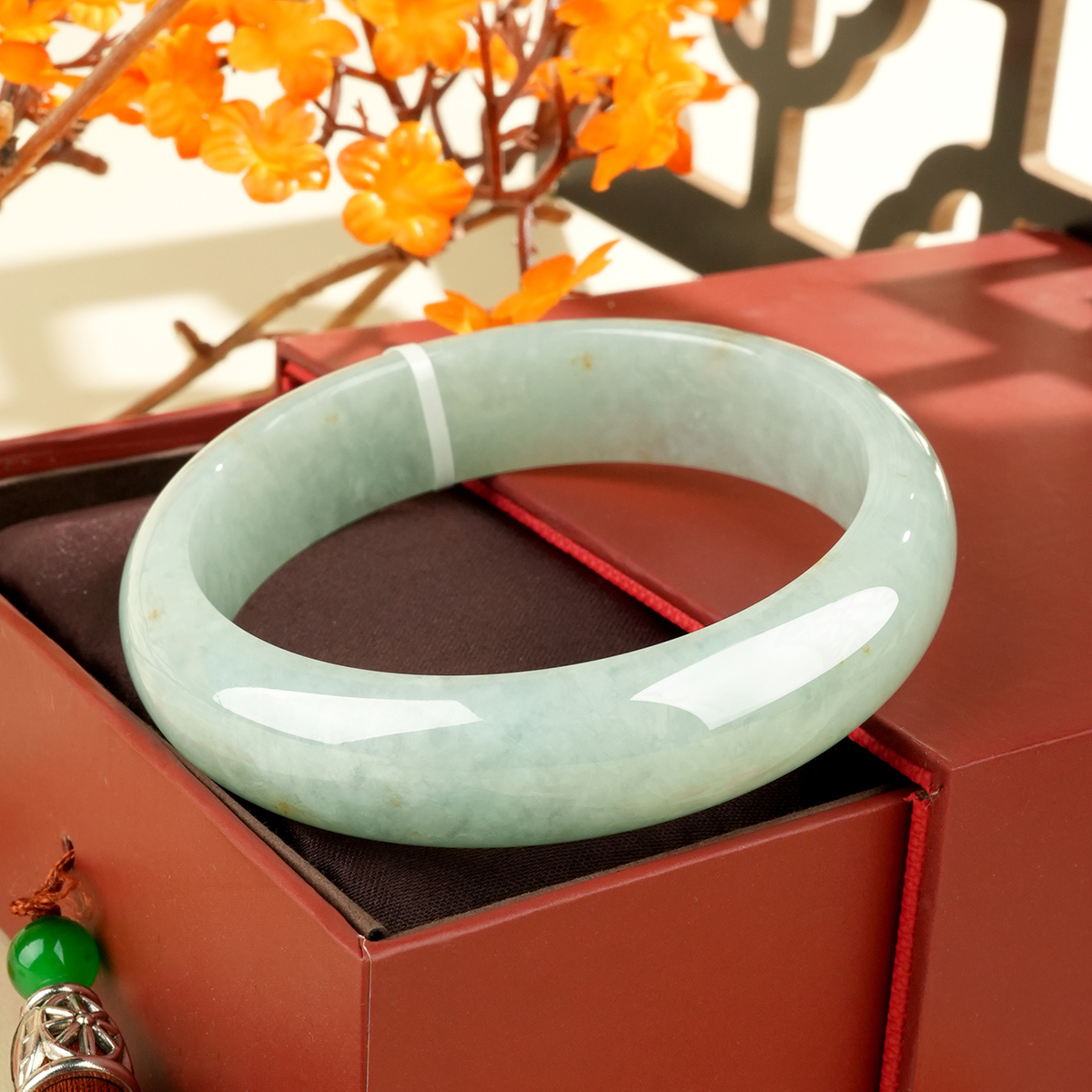 Green Jadeite Bangle - ABP2672 - image 4