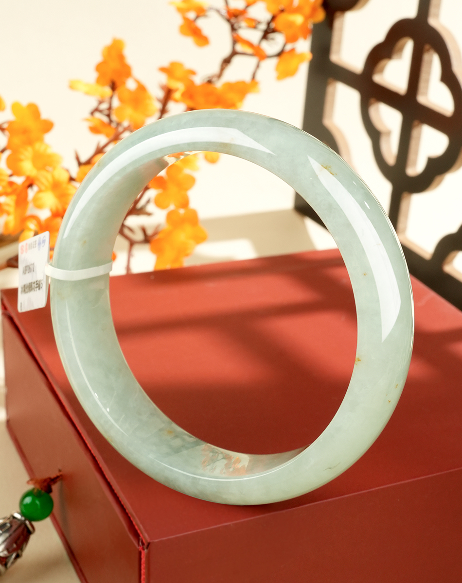 Green Jadeite Bangle - ABP2672 - image 6