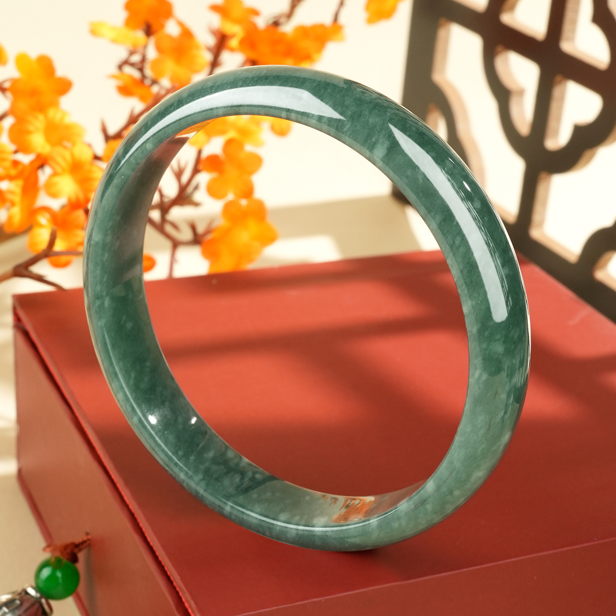 White Hetian Jade Bangle - DWYZG001-59 - image 2