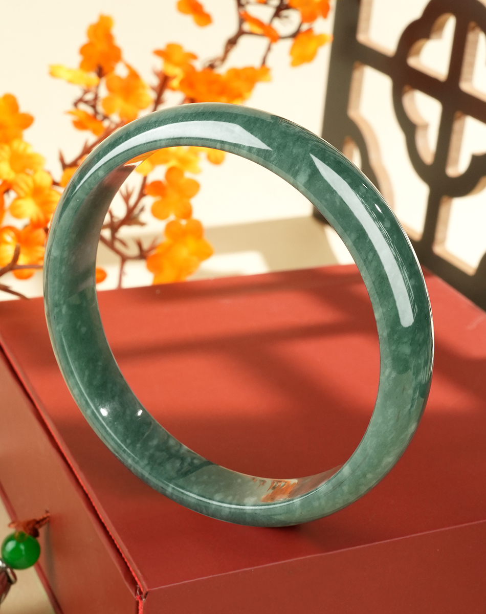 White Hetian Jade Bangle - DWYZG001-59 - image 6