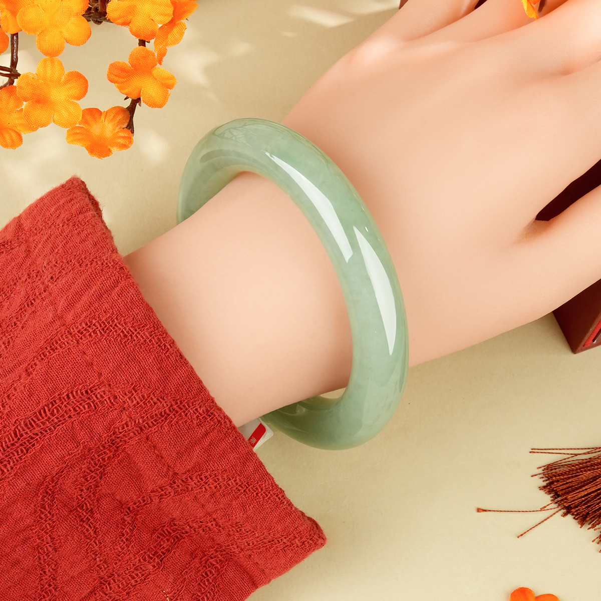 Green Jadeite Bangle - LS00004 - image 3