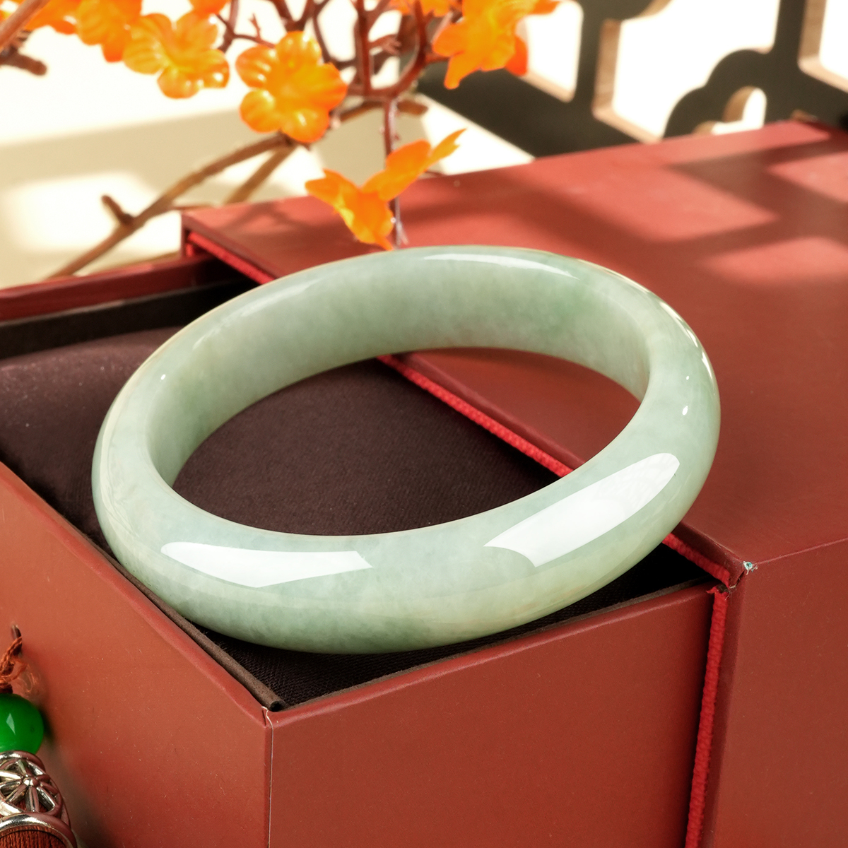 Green Jadeite Bangle - LS00007 - image 3