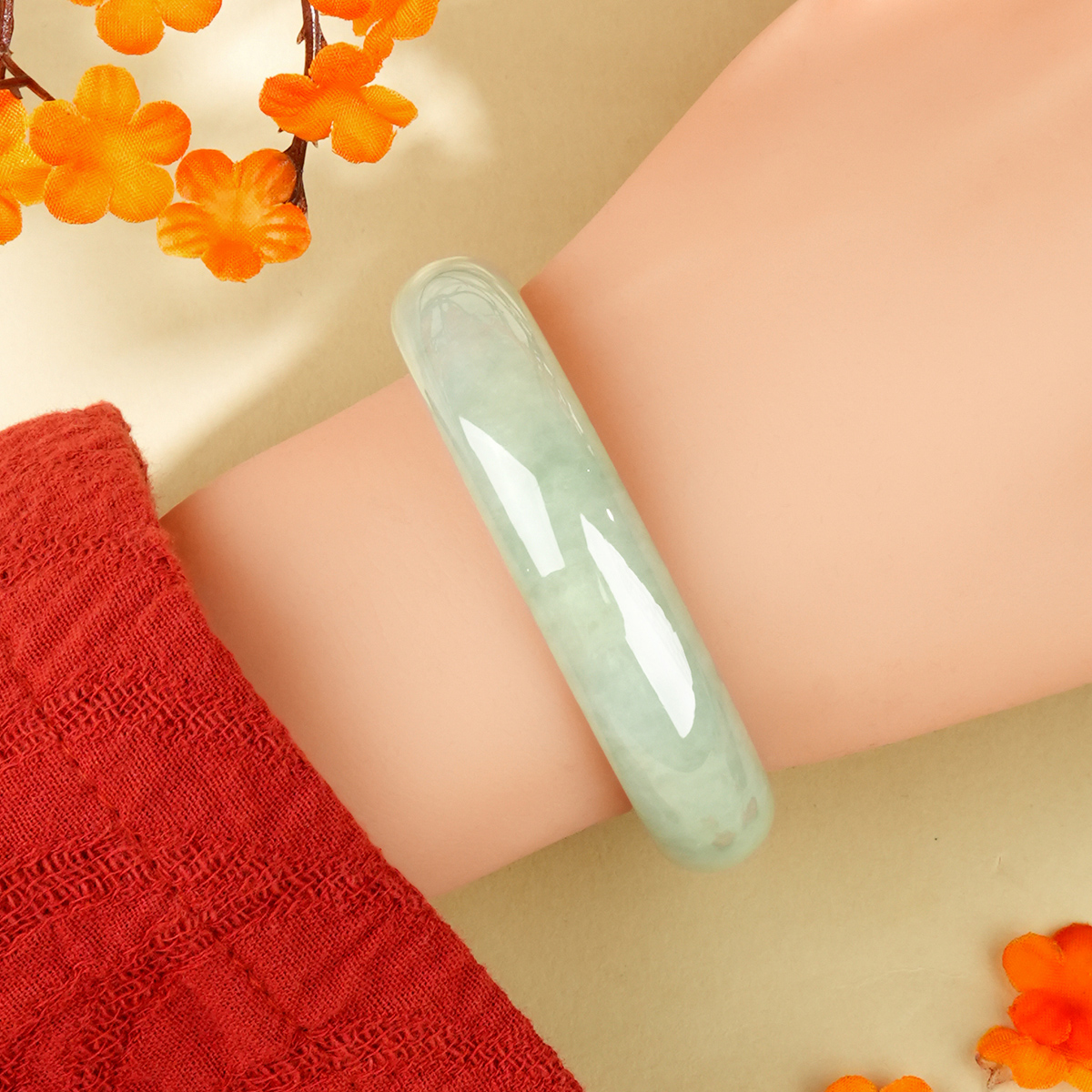 Green Jadeite Bangle - LS00007 - image 4