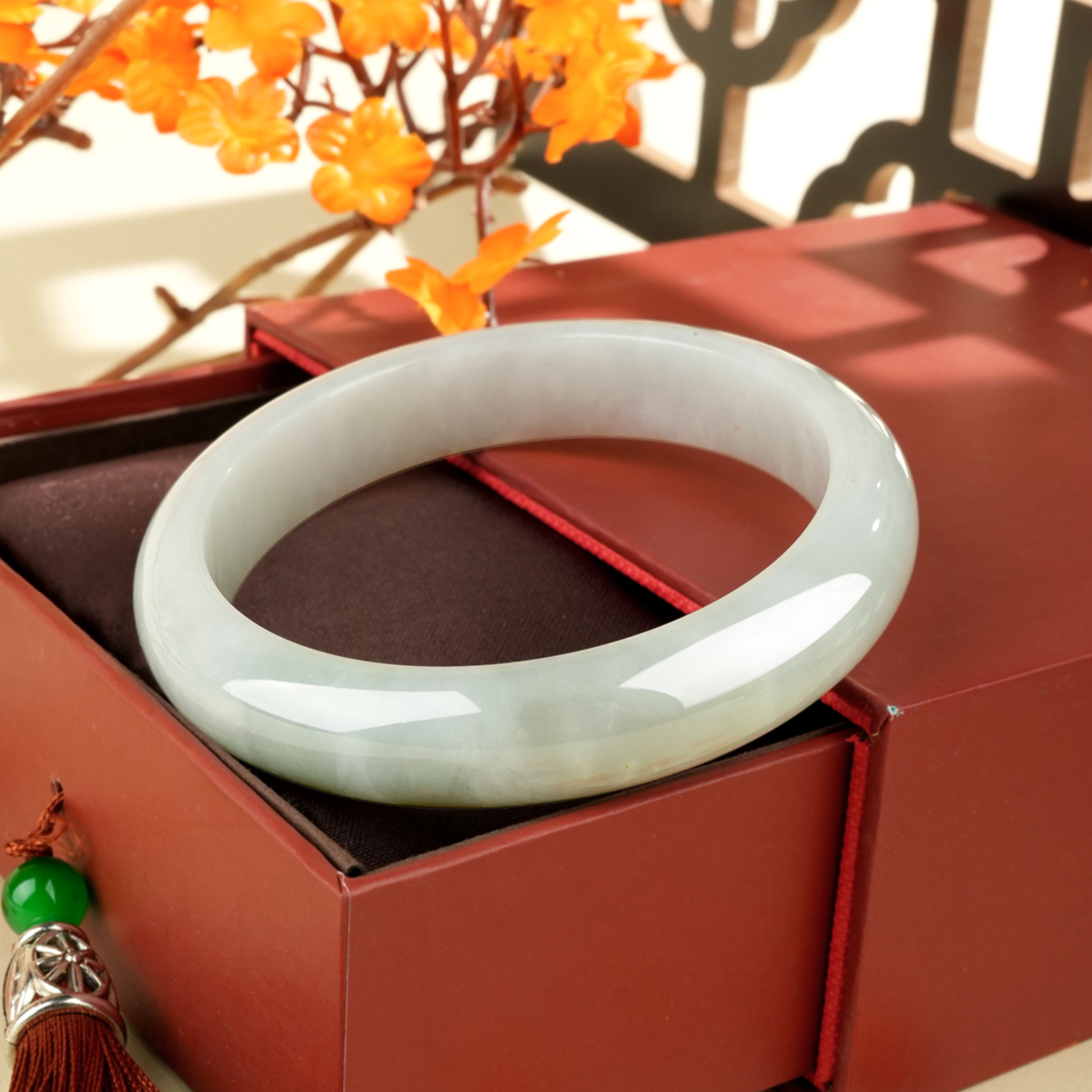 Green Jadeite Bangle - LS00009 - image 4