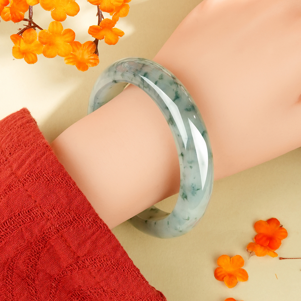 Green Jadeite Bangle - LS00019 - image 3