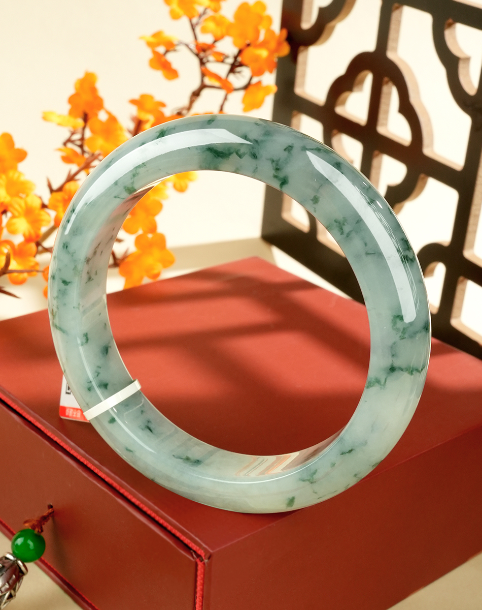 Green Jadeite Bangle - LS00019 - image 6