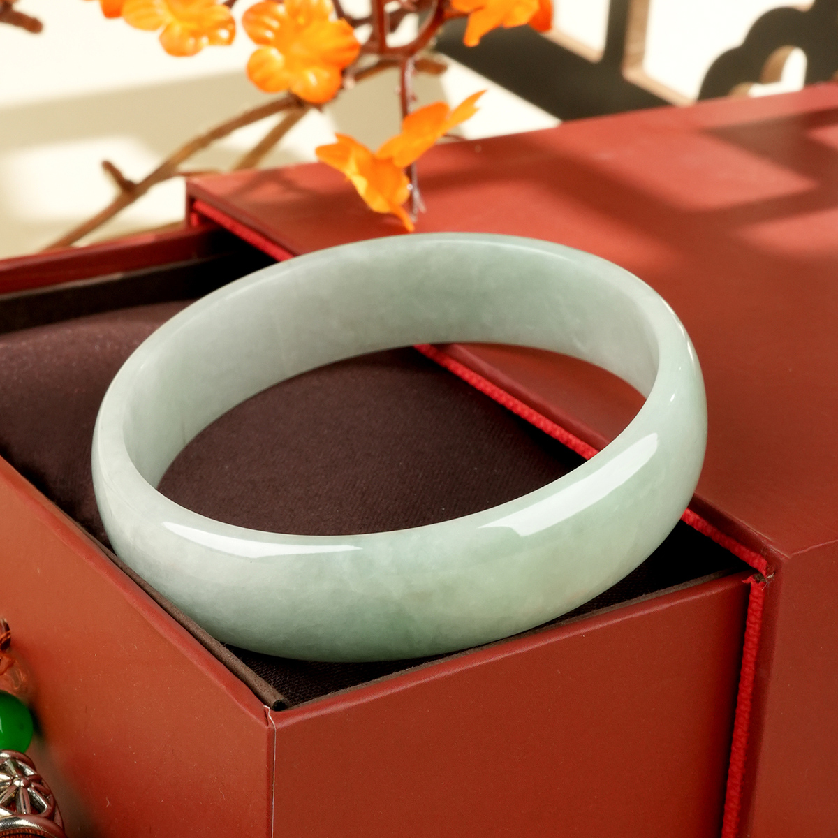 Green Jadeite Bangle - QC1159 - image 4