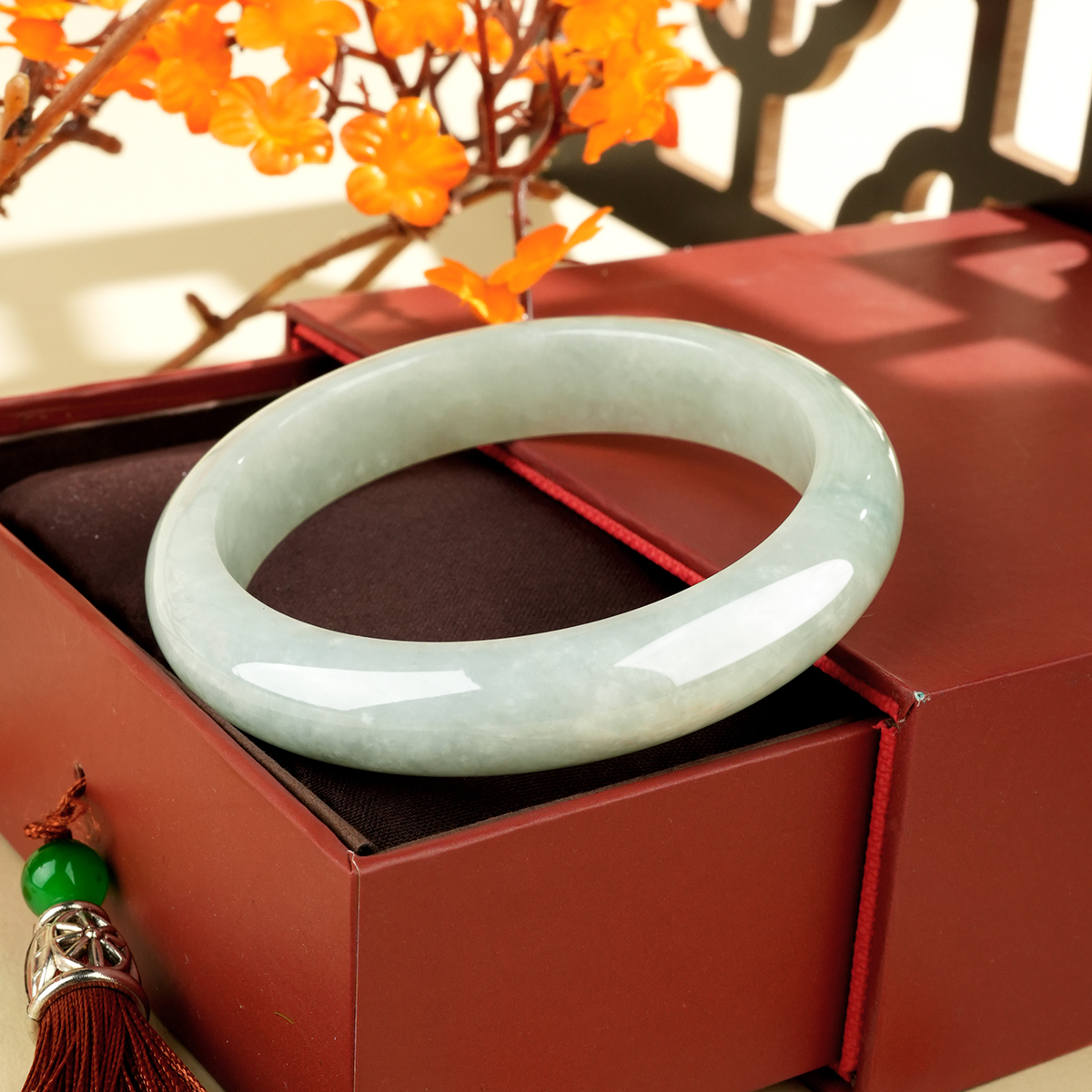 Green Jadeite Bangle - SZ007 - image 3