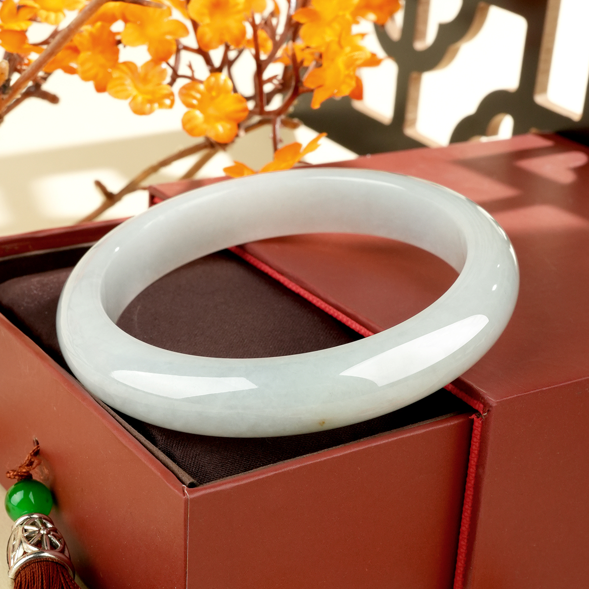 Green Jadeite Bangle - SZ0209 - image 4