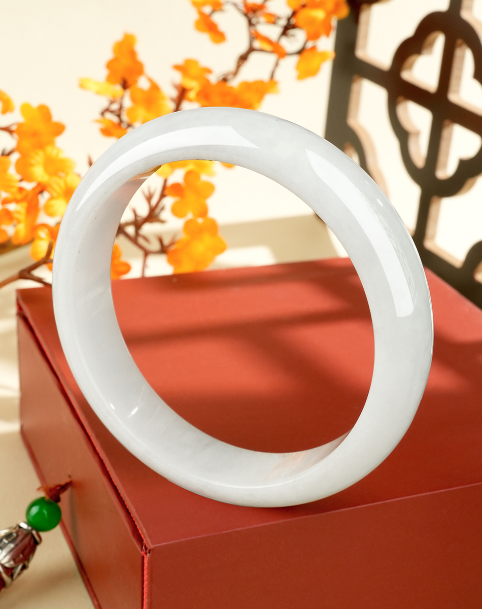 Green Jadeite Bangle - WSZ0039 - image 6