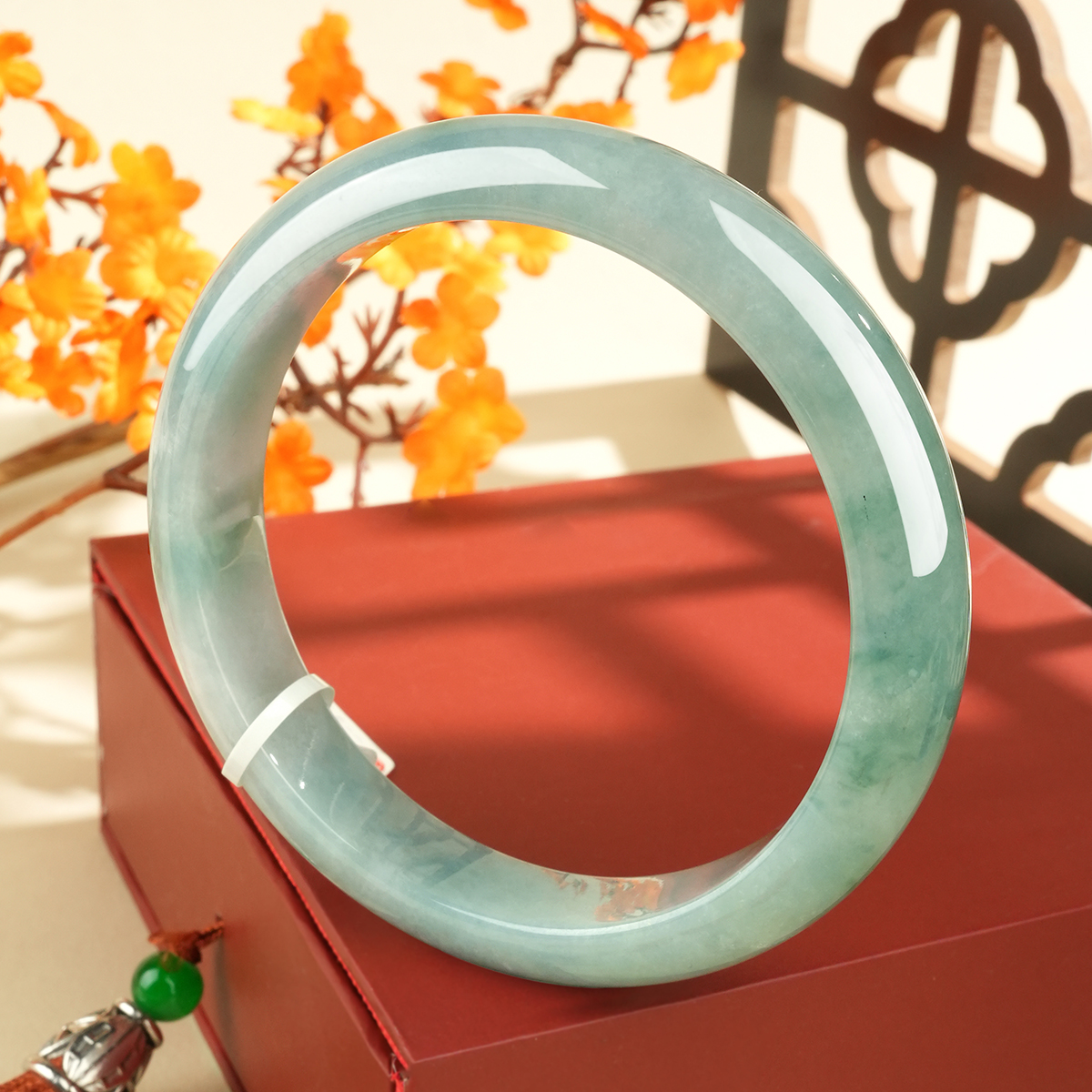 Green Jadeite Bangle - WSZ0272 - image 2