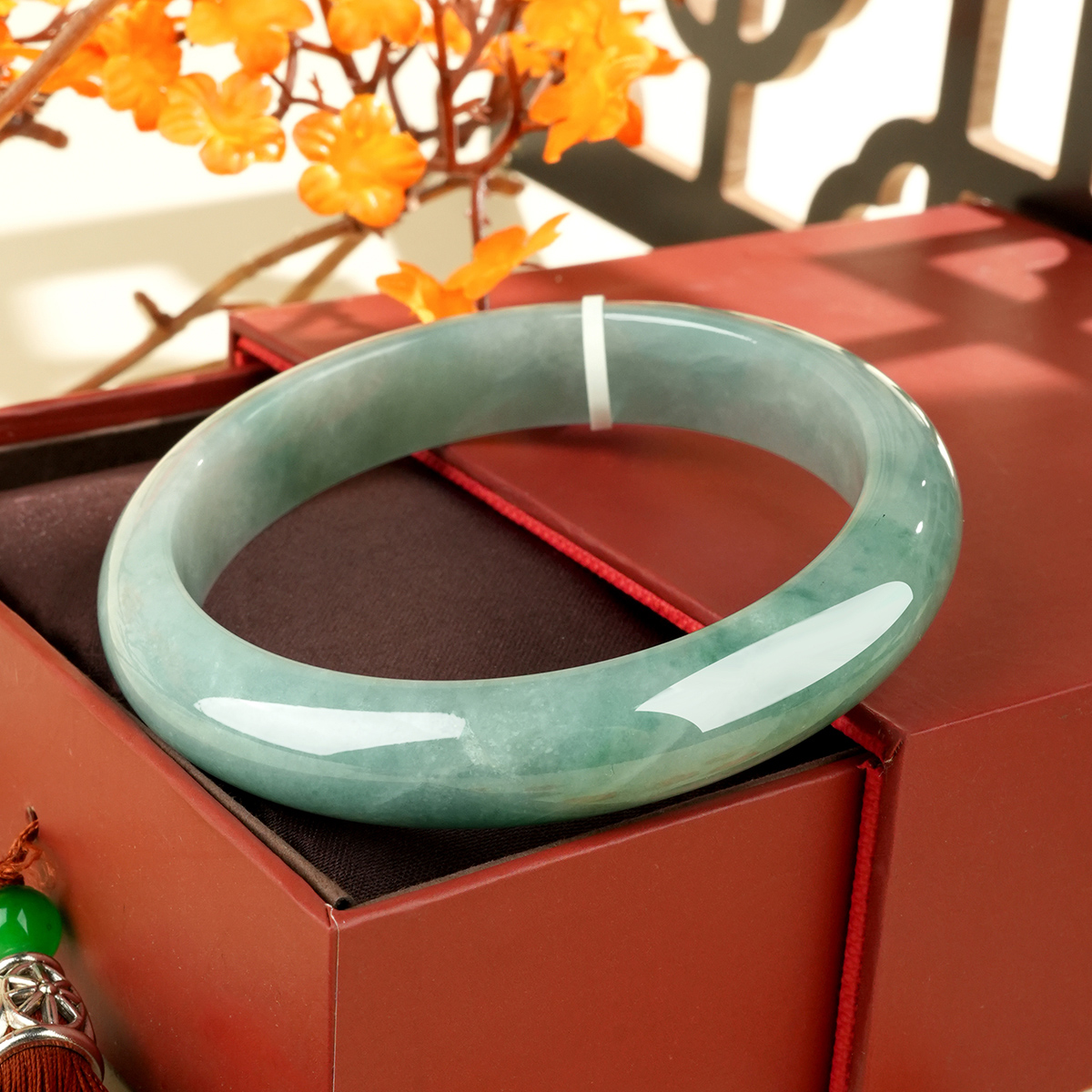 Green Jadeite Bangle - WSZ0272 - image 3