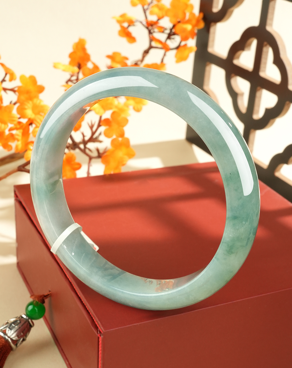 Green Jadeite Bangle - WSZ0272 - image 6