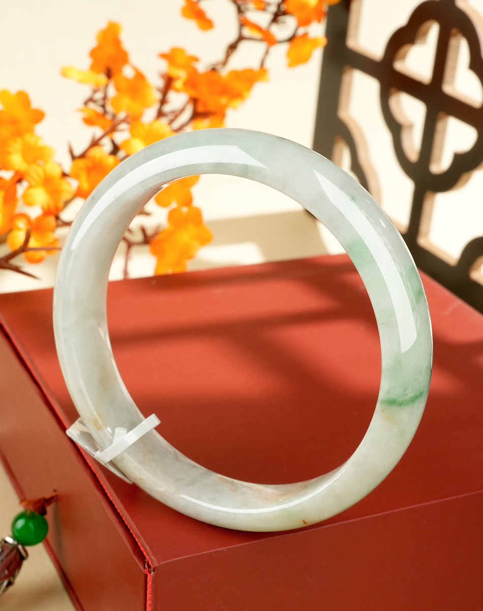 Green Jadeite Bangle - WSZ0318 - image 6