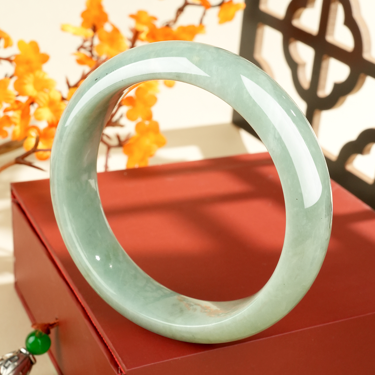 Green Jadeite Bangle - WSZ0347 - image 2