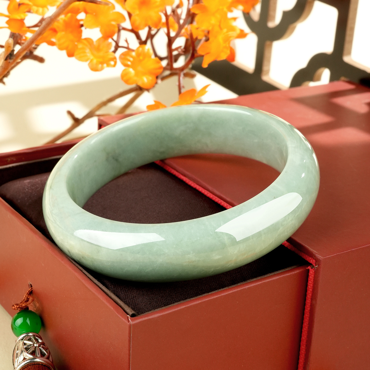 Green Jadeite Bangle - WSZ0347 - image 3