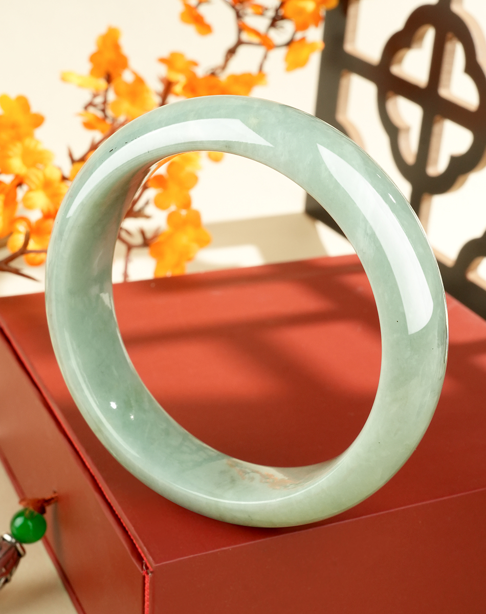Green Jadeite Bangle - WSZ0347 - image 6