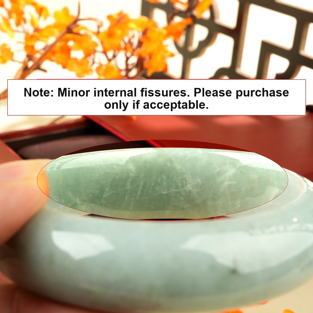 Green Jadeite Bangle - WSZ0347 - additional detail image 1