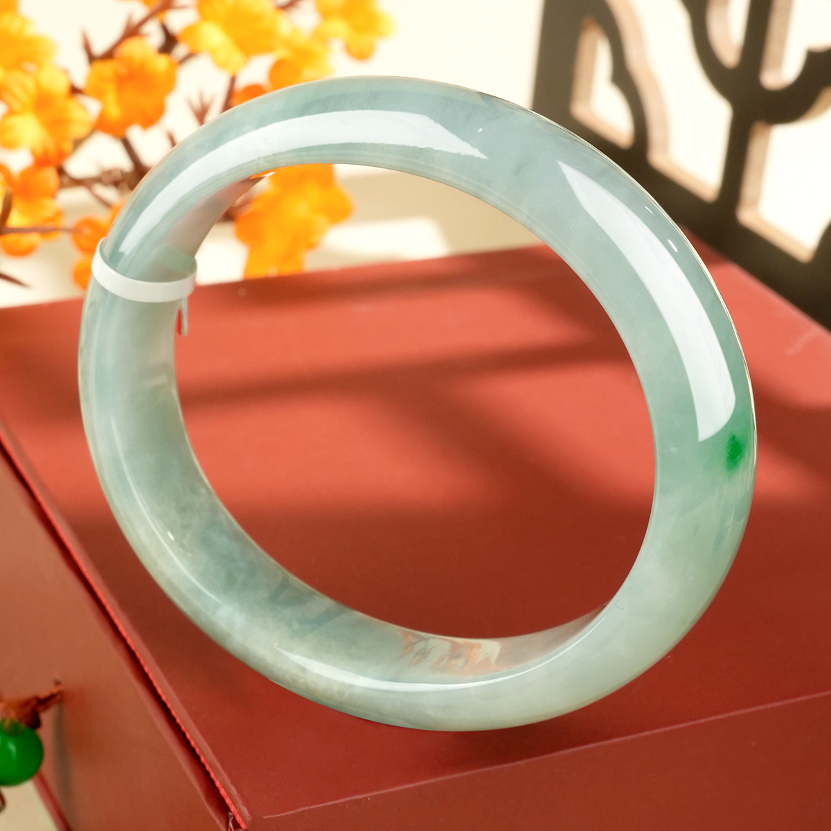 Green Jadeite Bangle - WSZ0543 - image 2