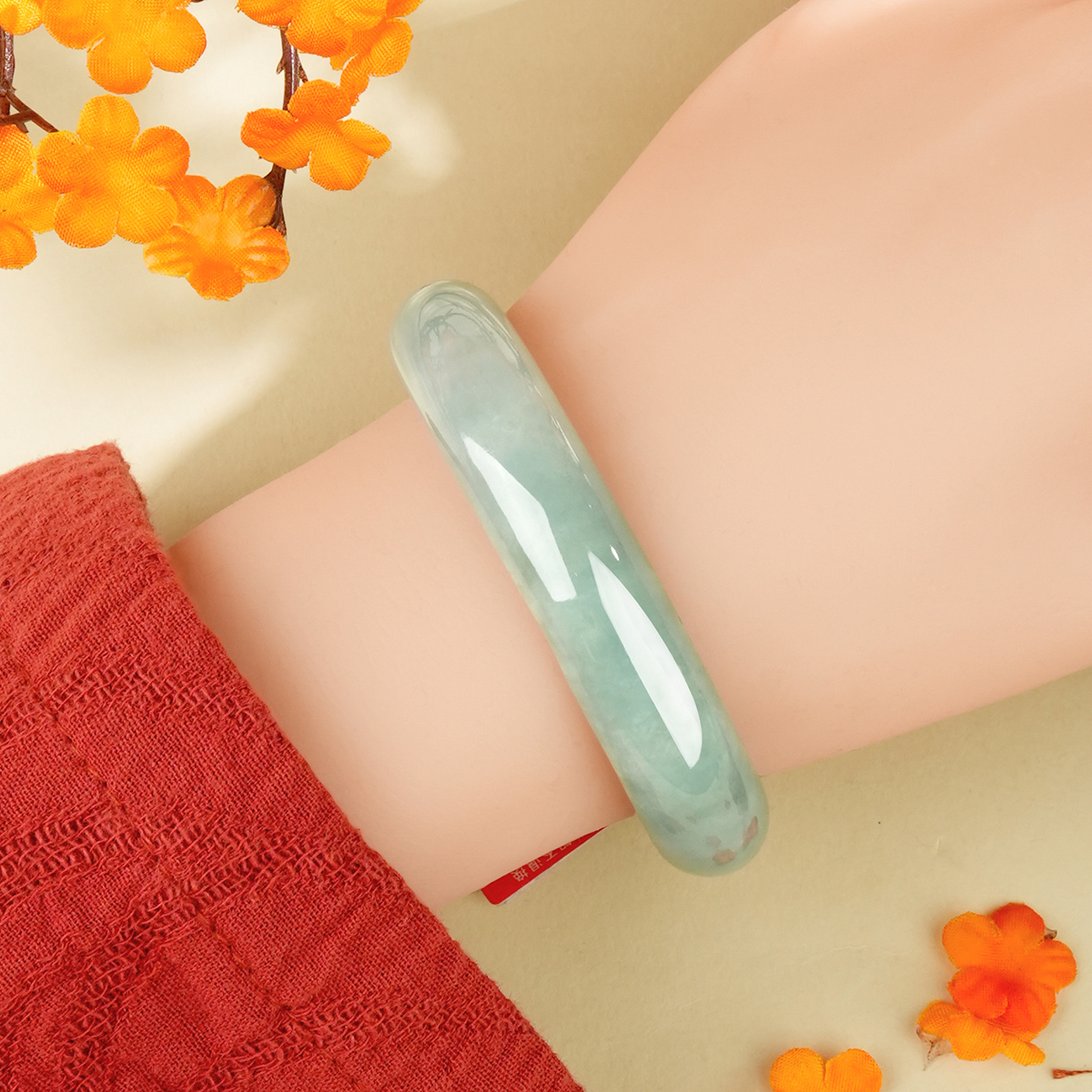 Green Jadeite Bangle - WSZ0543 - image 3